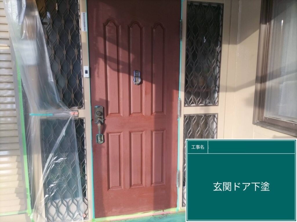 下塗り１回目です。